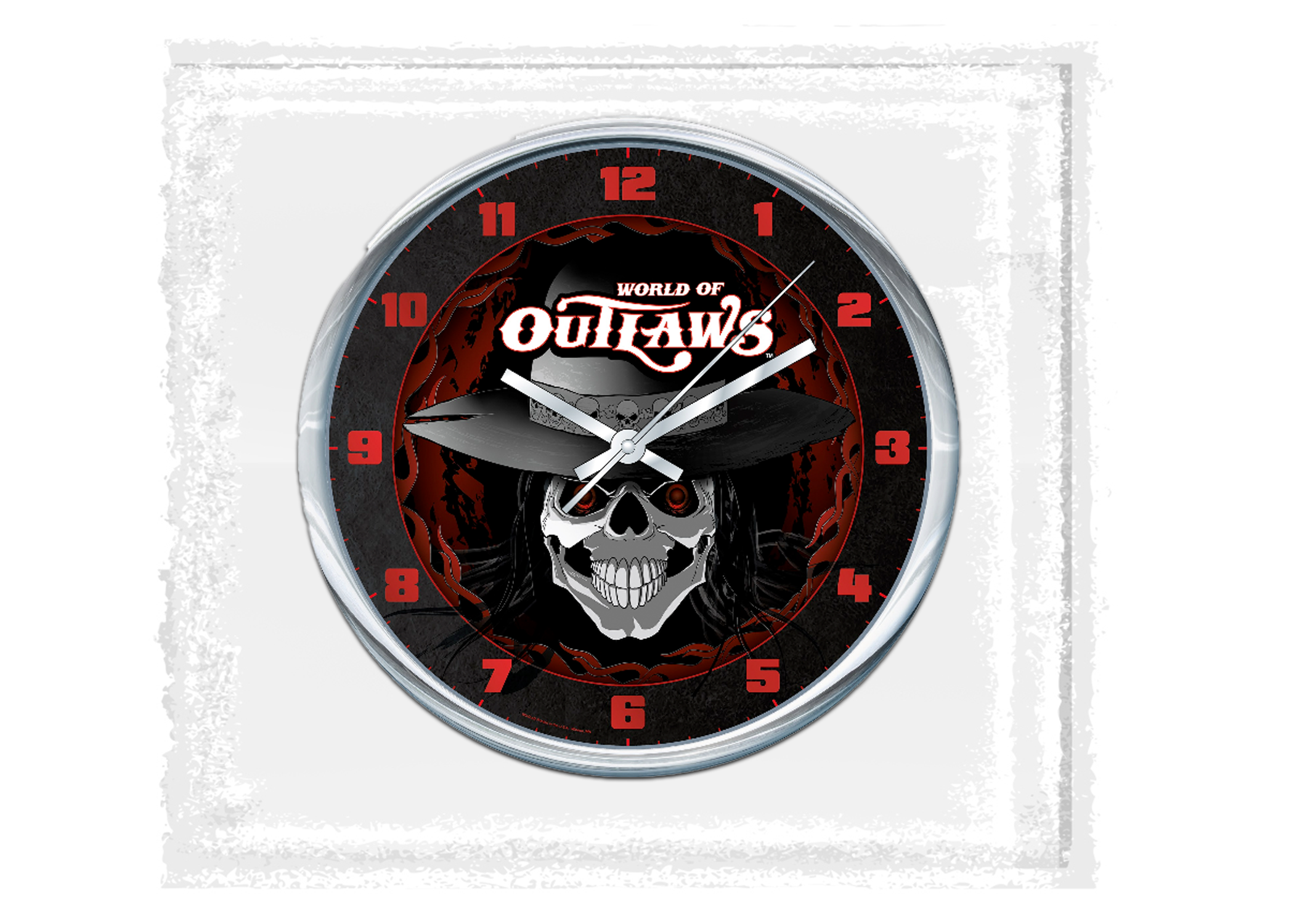 World of Outlaws Skull Clock