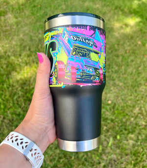 Sprint Car Neon Tumbler