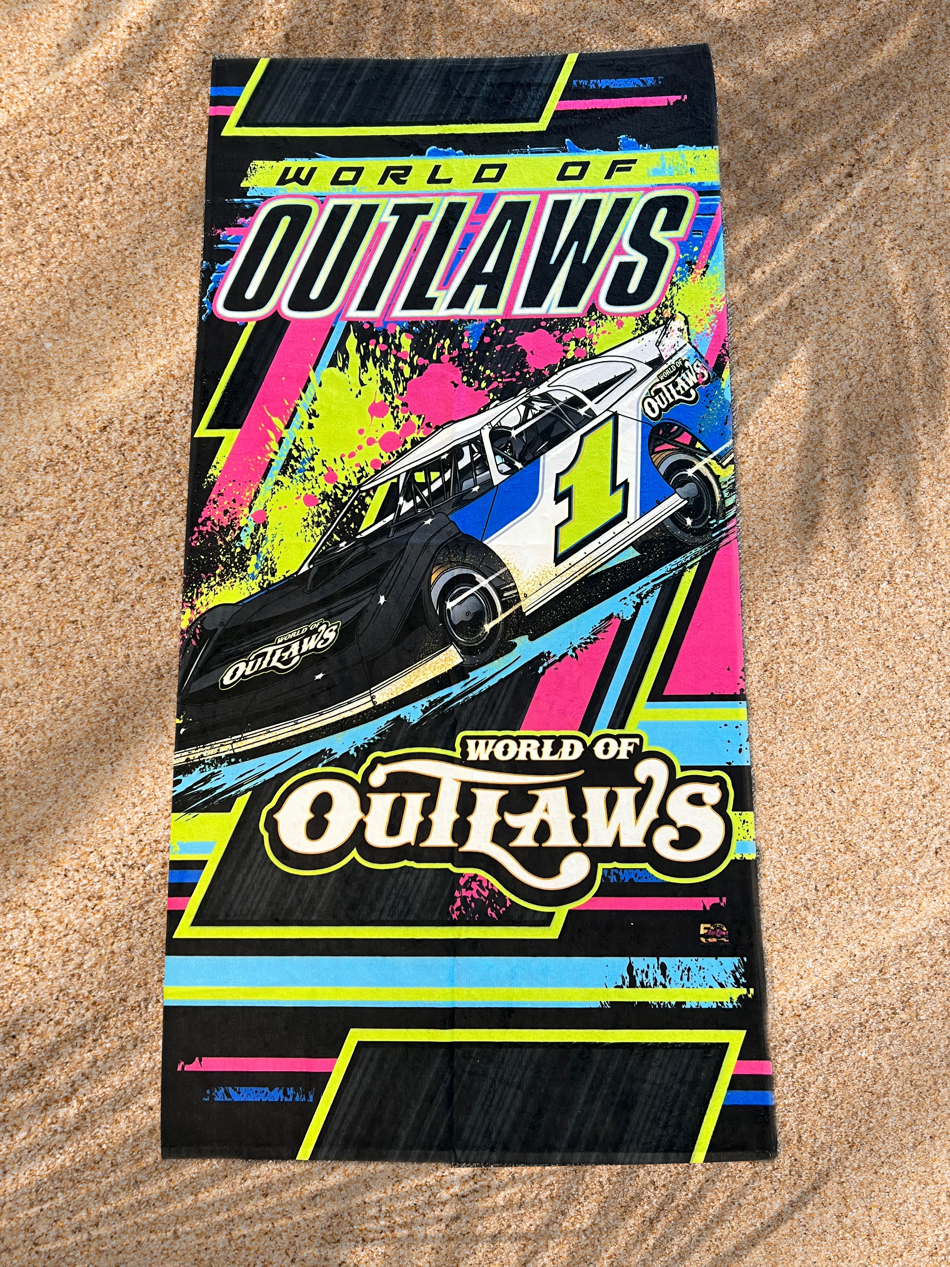 Late Models Neon Beach Towel