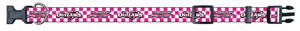 World of Outlaws Pink Checker Dog Collar