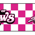 World of Outlaws Pink Checker Dog Collar