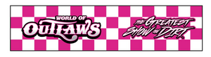 World of Outlaws Pink Checker Dog Collar