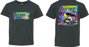 Youth Sprint Car Nineties Neon T Dark Heather