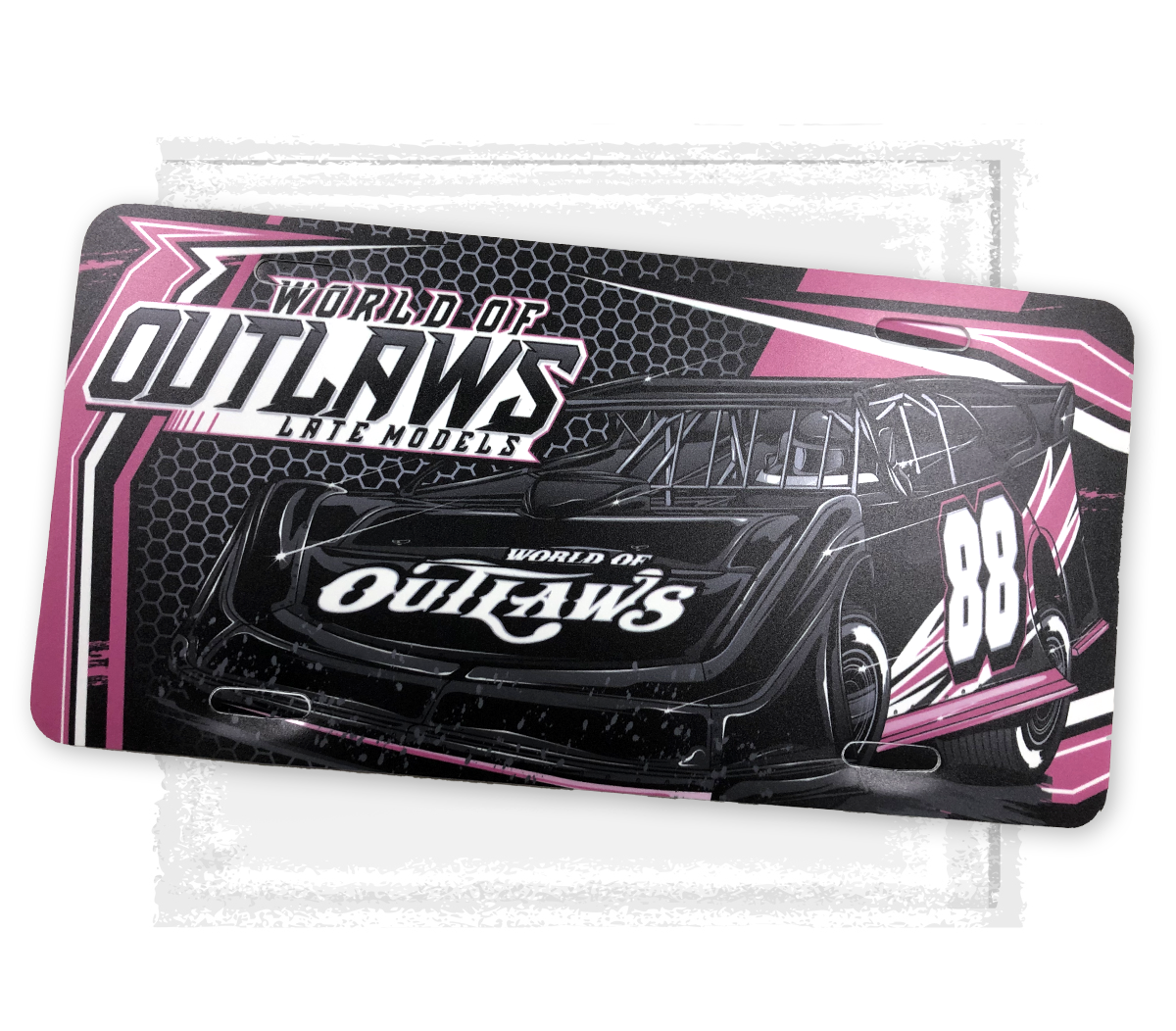 LM Blackout Pink License Plate