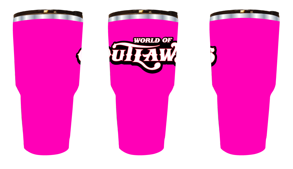 World of Outlaws Neon Pink Tumbler – World of Outlaws Store