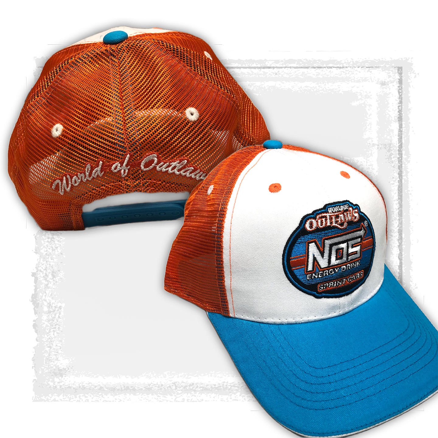 NOS Orange Mesh Hat